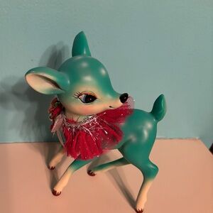 Hobby Lobby Teal and Red Holiday Deer Decor